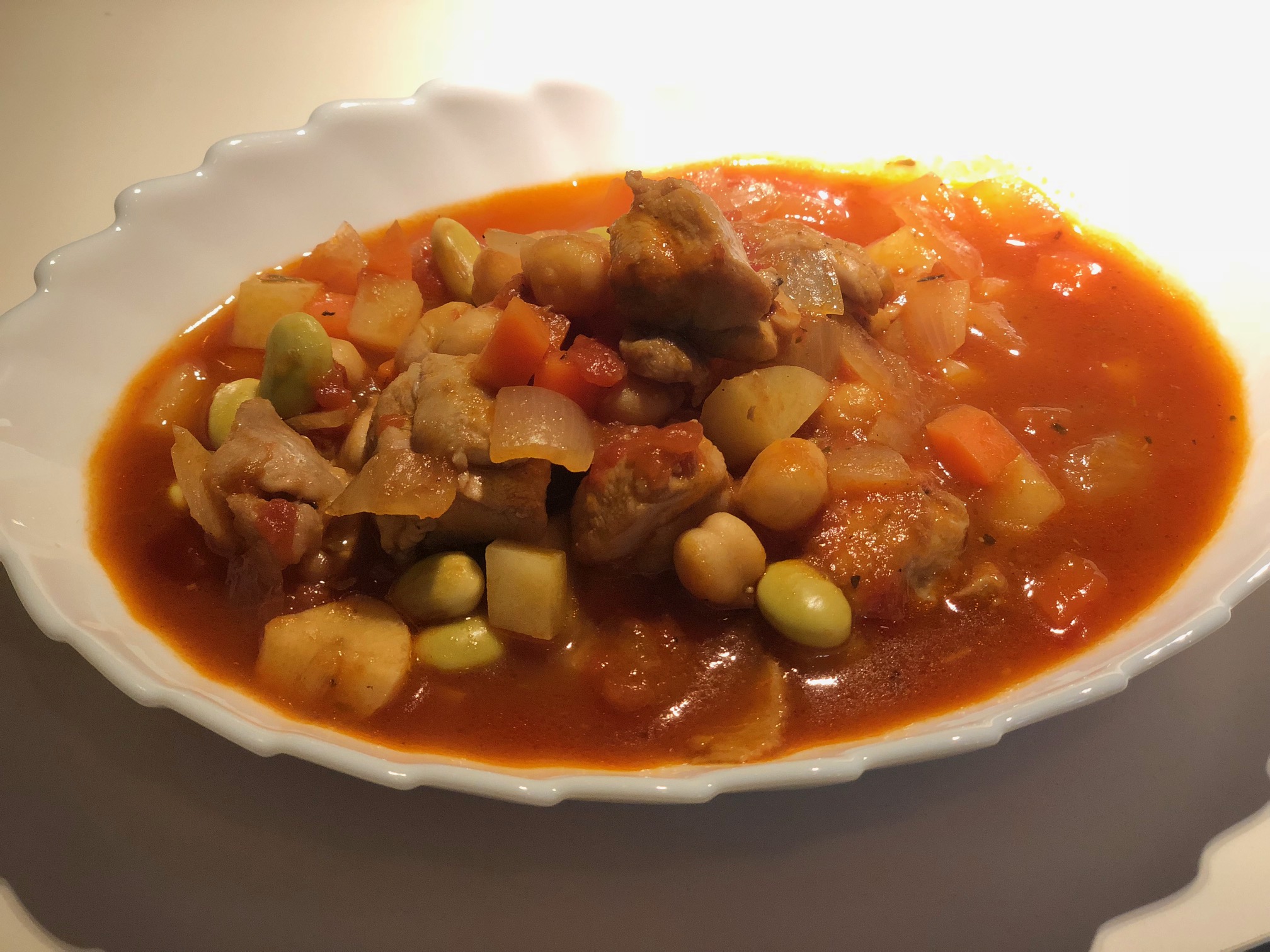 青大豆とヒヨコ豆の南仏をイメージしたスープ